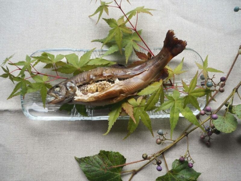 子持ち岩魚の塩焼き